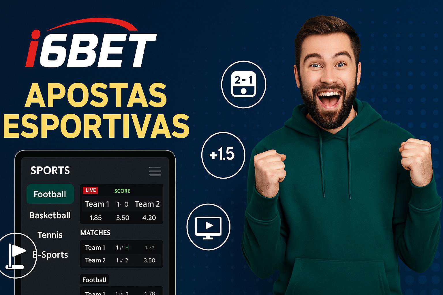Apostas esportivas no cassino online I6BET